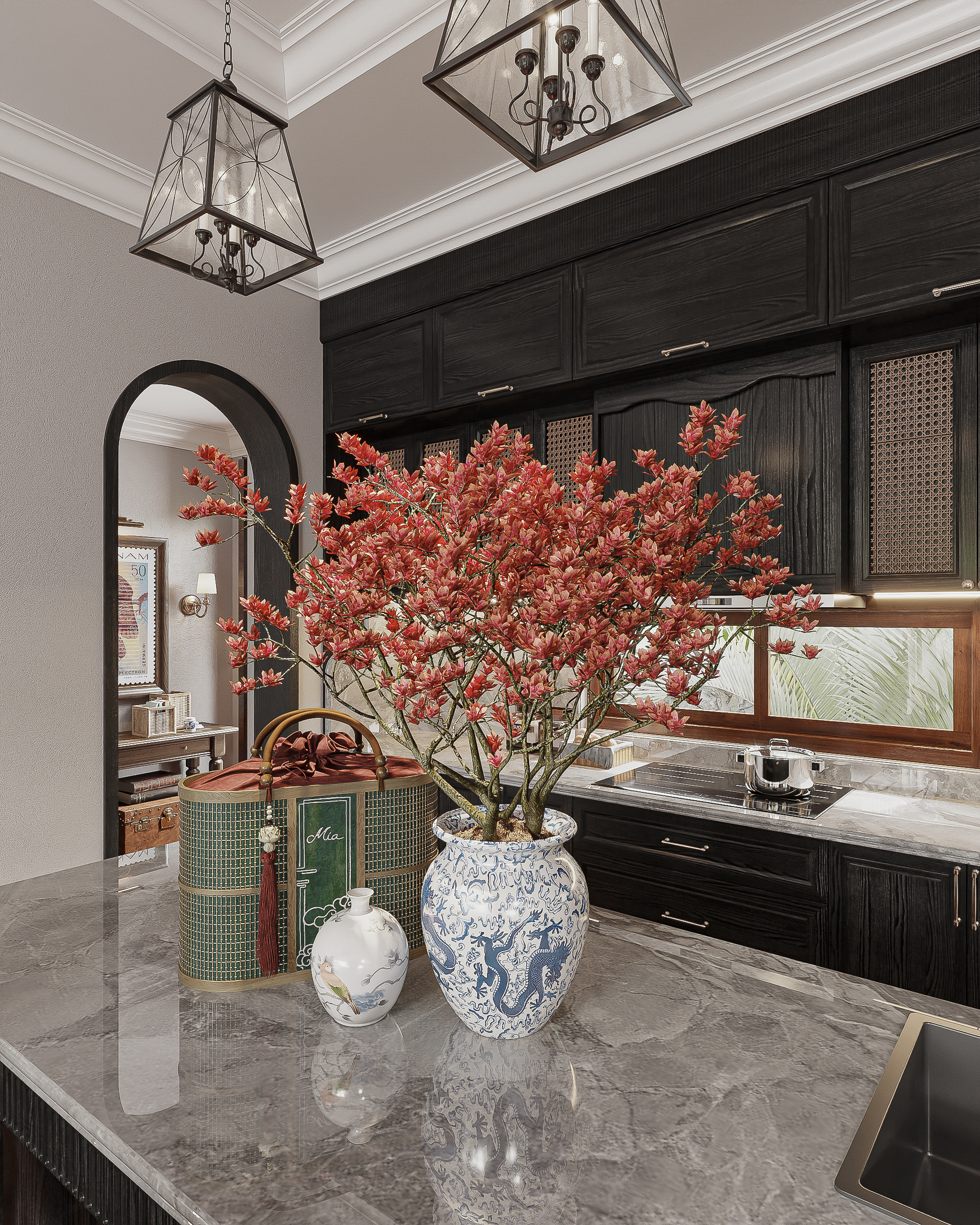 厨房和餐厅桑泰别墅丨越南-13