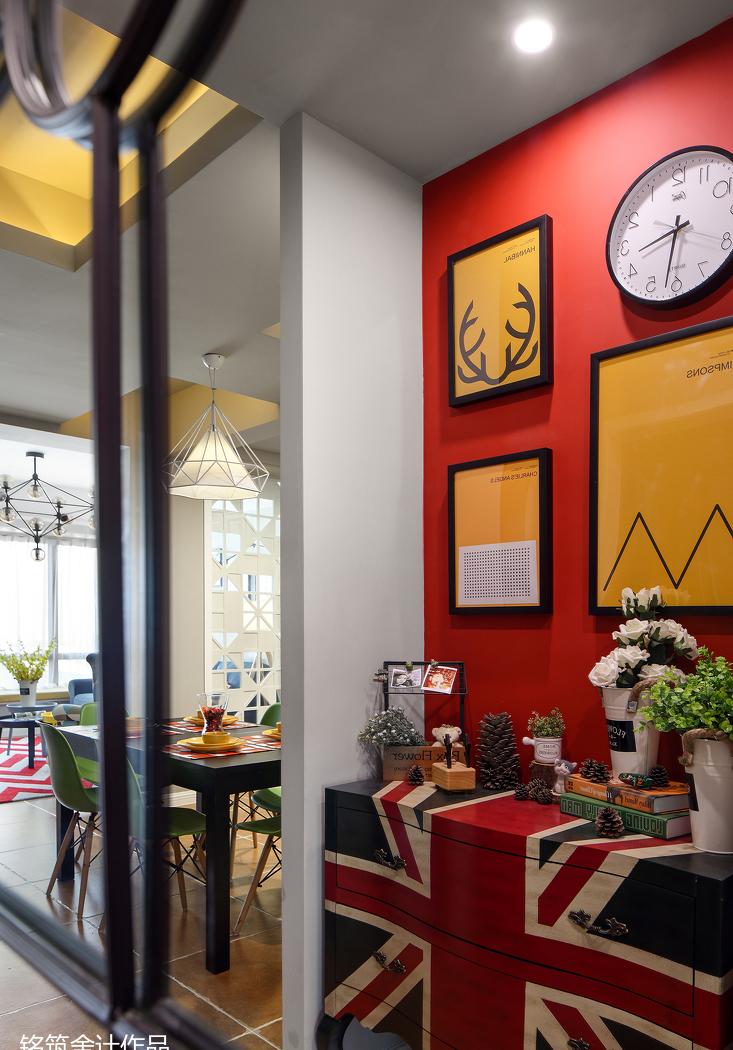 瓦雀空间设计 | 色彩碰撞与功能融合的复古风家居-16