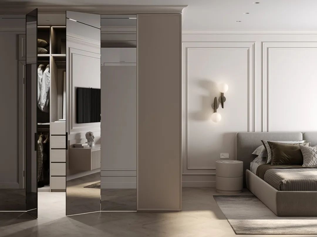 奶油色调黄铜细节,打造 120㎡精致高雅空间丨MARTA SHPACHENKO-35