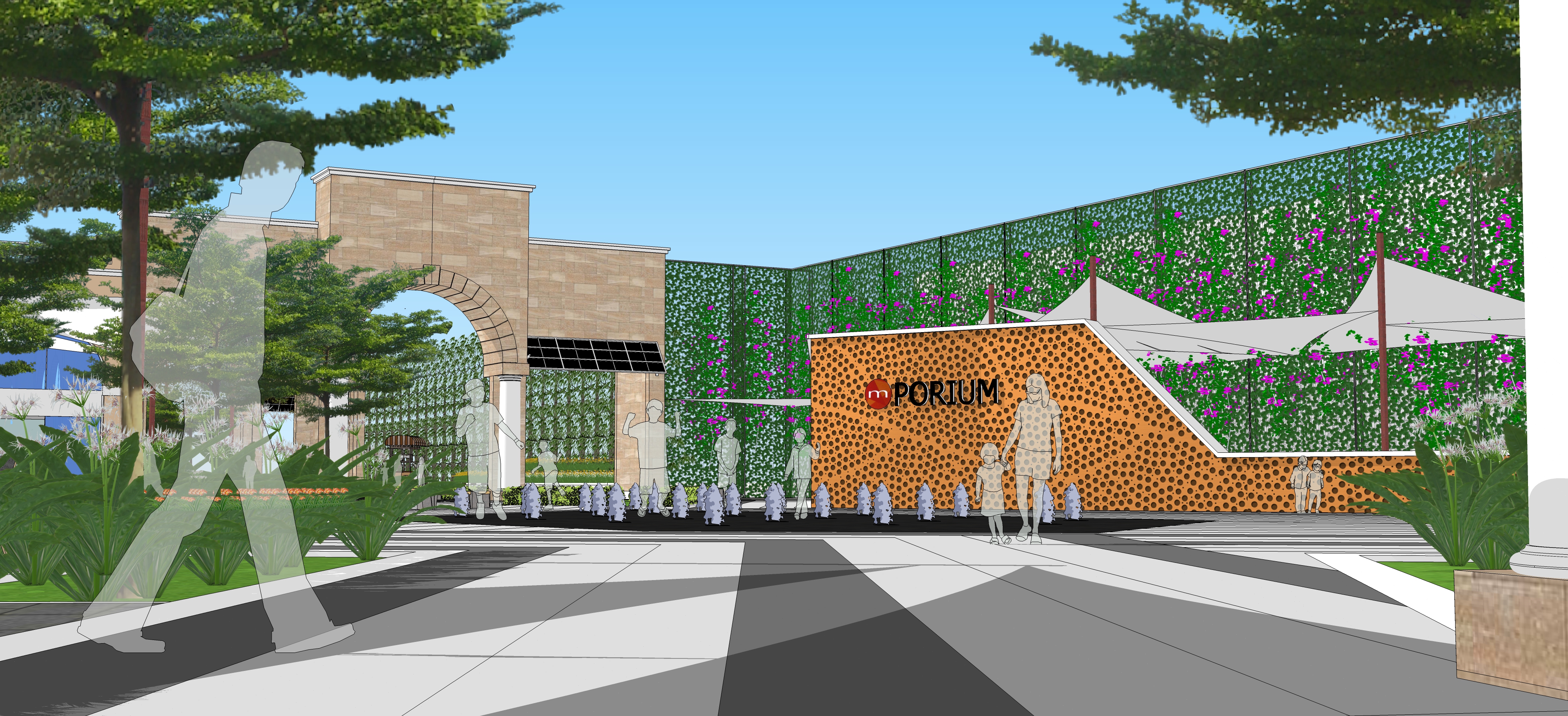 Landscape Design for Commercial area - Sketchup-0