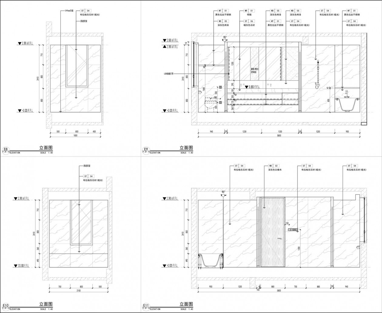 木君建筑设计 · 样板间 · 高级别墅样板房施工图 + 高清实景-29