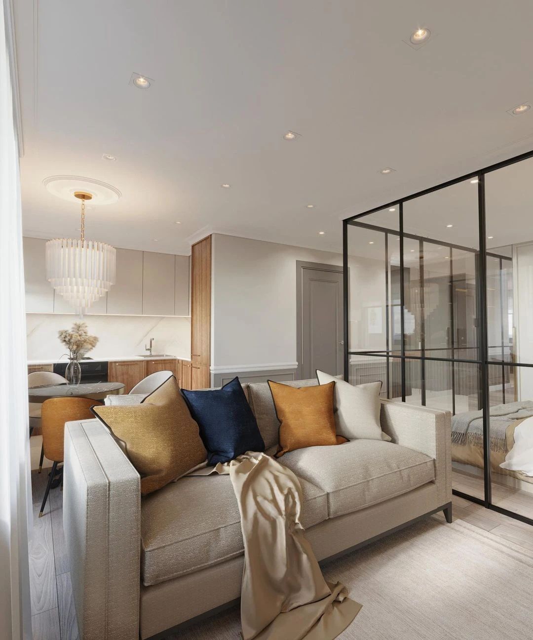 独居女孩的 34㎡公寓设计丨Alinasulina-0