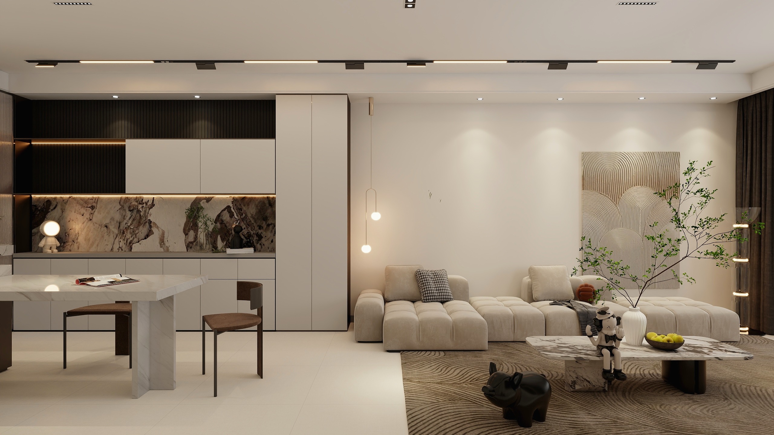 尚书房意式轻奢现代简约110㎡混搭3室-5