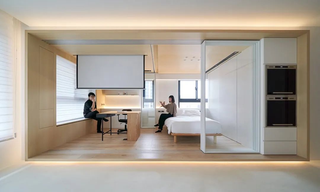 50㎡两居室小宅，弹性利用空间，打造充满变化的盒中盒 | 虫点子设计-30