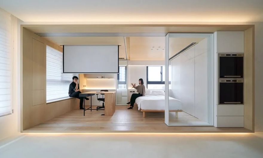 50㎡两居室小宅,弹性利用空间,打造充满变化的盒中盒 | 虫点子设计-30