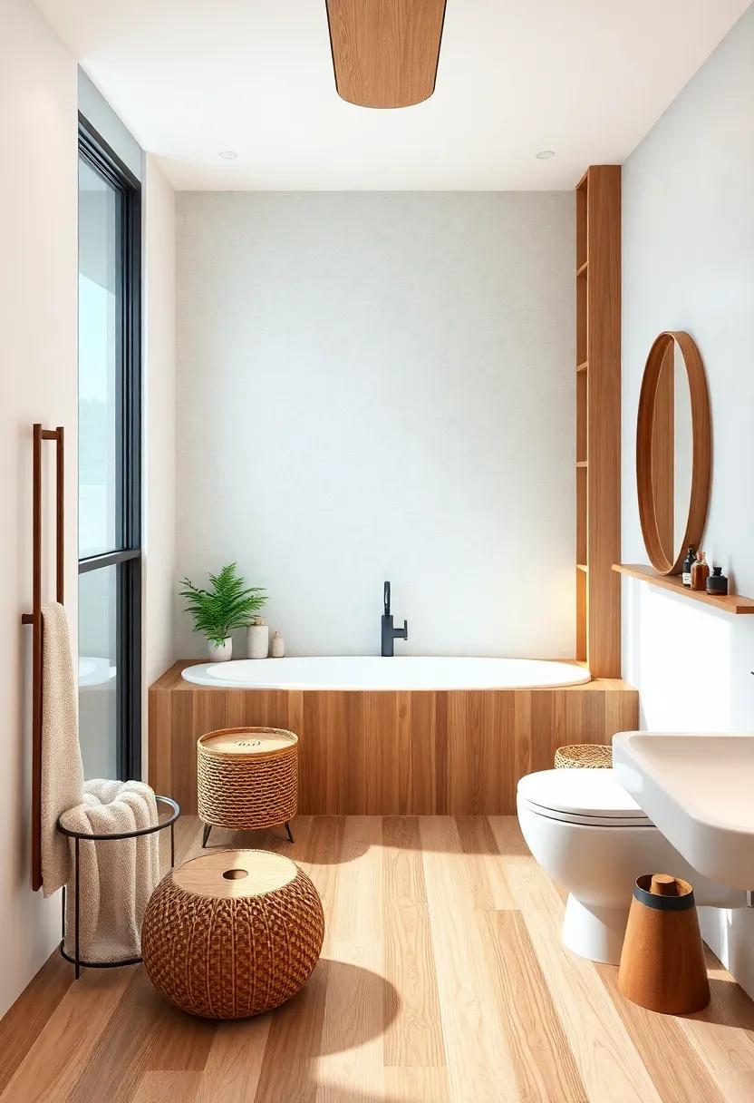 设计带天然木质元素的禅意浴室-169