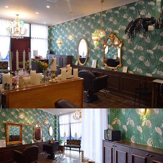 创意墙壁设计的韩式美容室-1