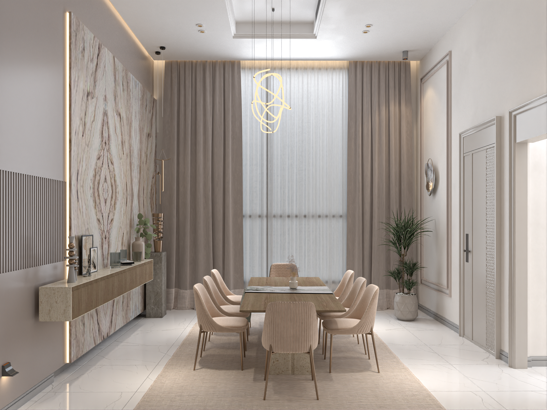 安静的起居和餐厅丨Smart & Quaint office-5