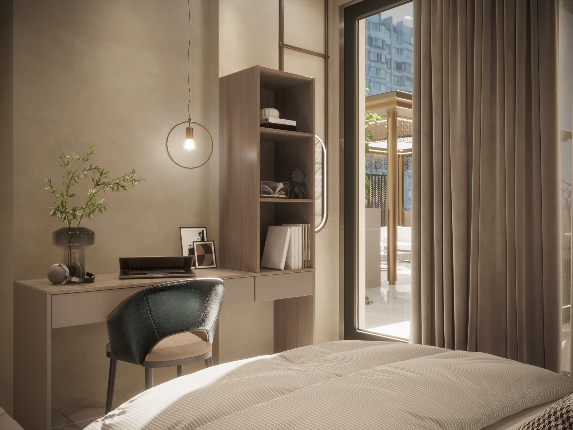 Boy Bed Room and Bath Room Villa Modern-2