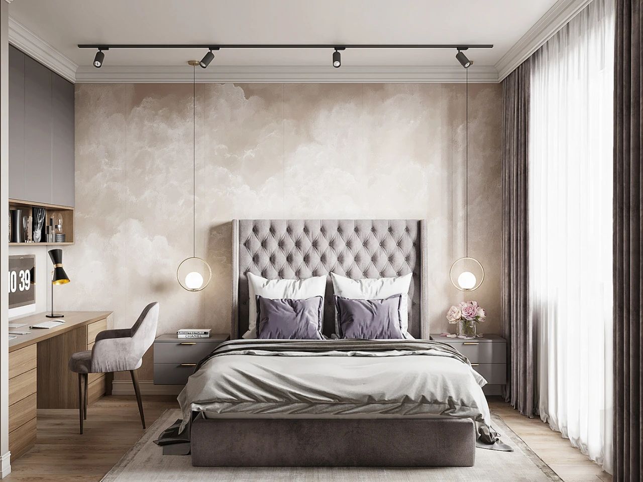 私人空间的艺术品——100 款卧室背景墙设计鉴赏-68