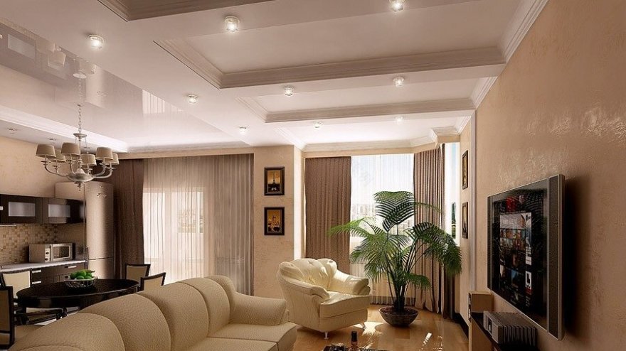 30平米厨房与客厅合并空间设计-84