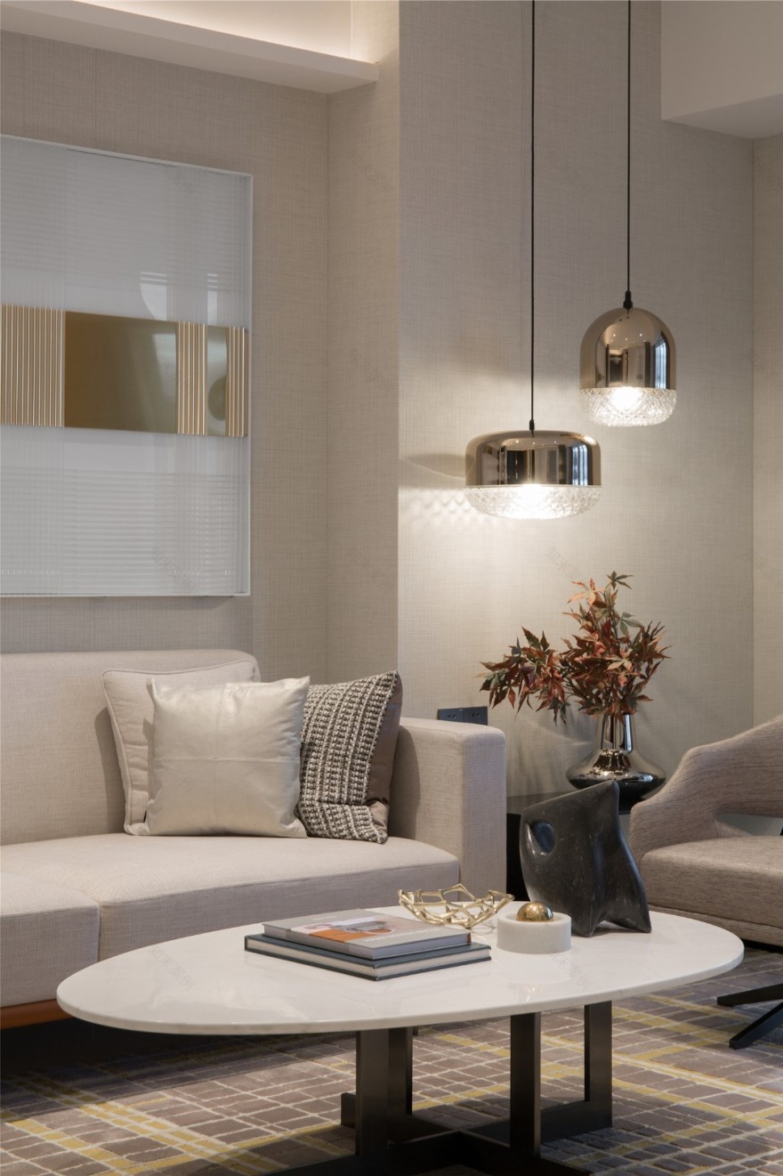 70㎡轻奢简约样板间 天艺陈设-5