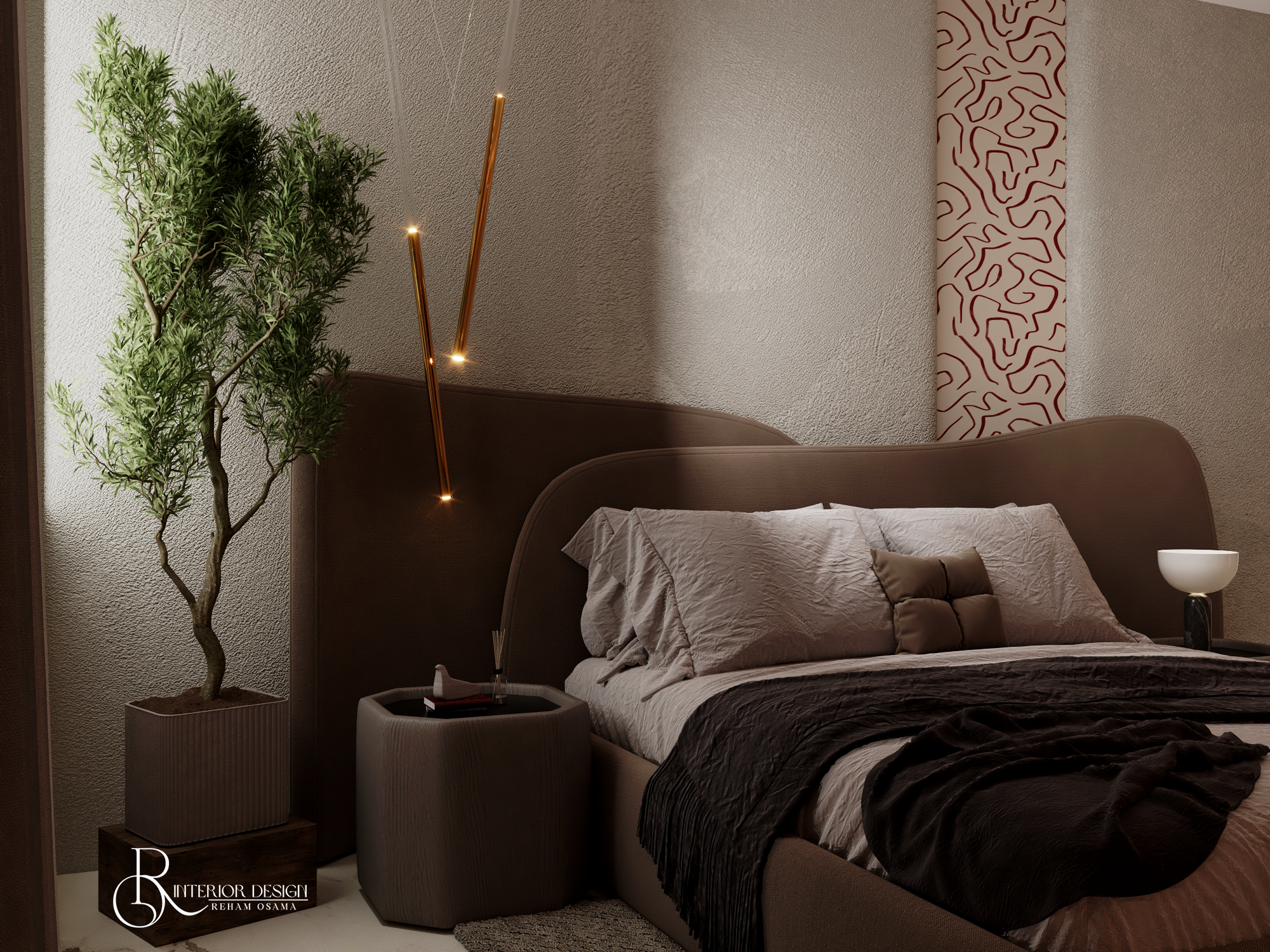 MODERN ARTISTIC BEDROOM（现代艺术卧室）丨埃及丨REHAM OSAMA-15