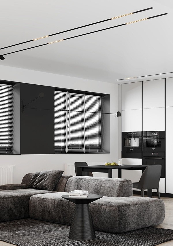 高级黑+简洁白的住宅设计--高级有范儿-0