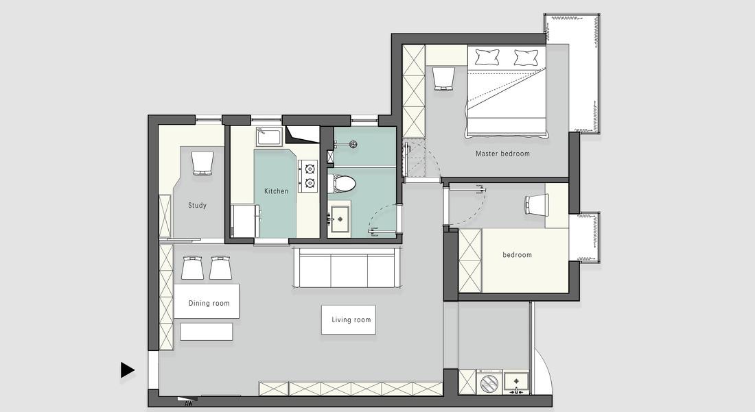 超强储物现代小户型克莱因蓝主旋律-8