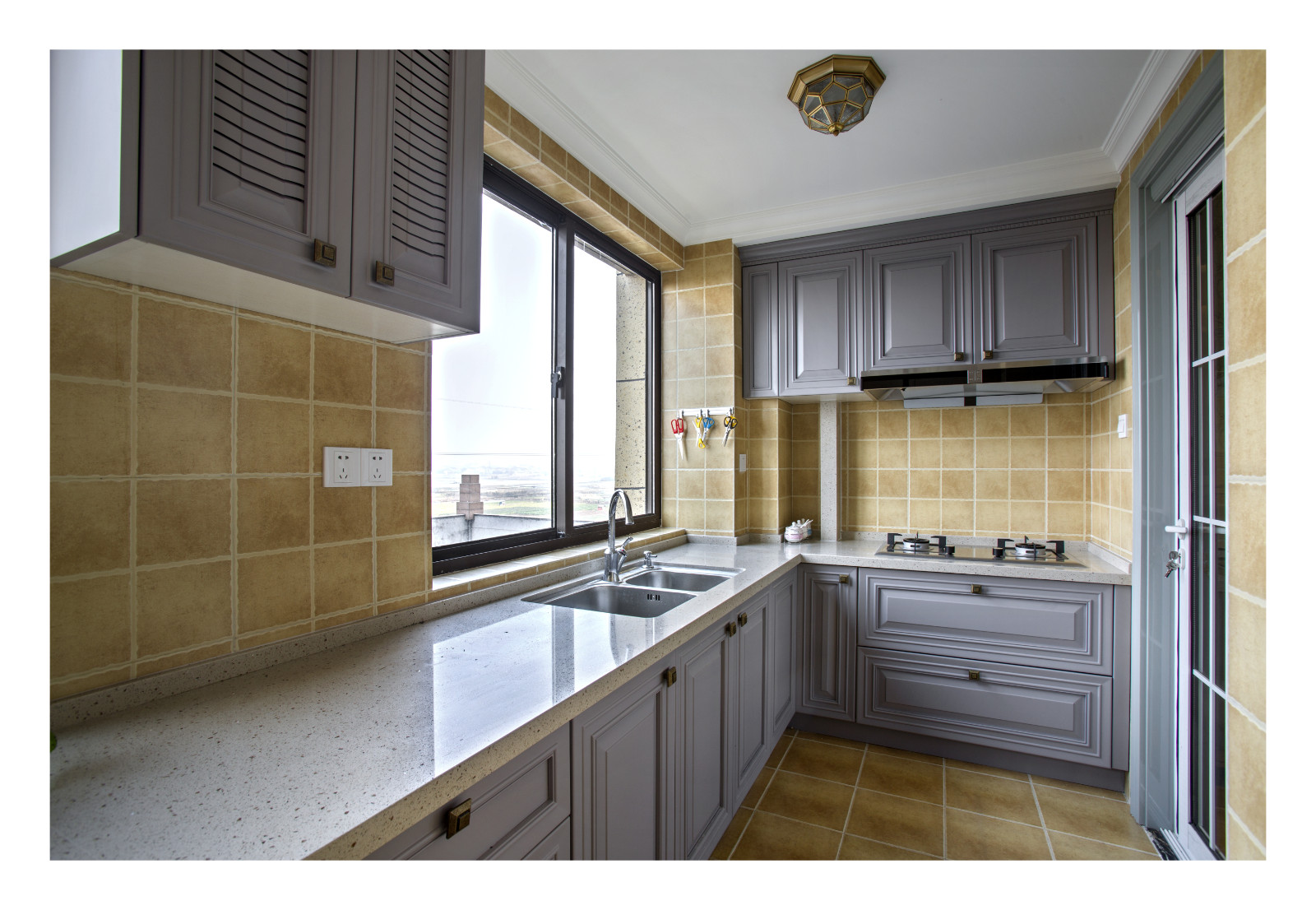 浙江宁波白金湾美式混搭风格两居室设计-15