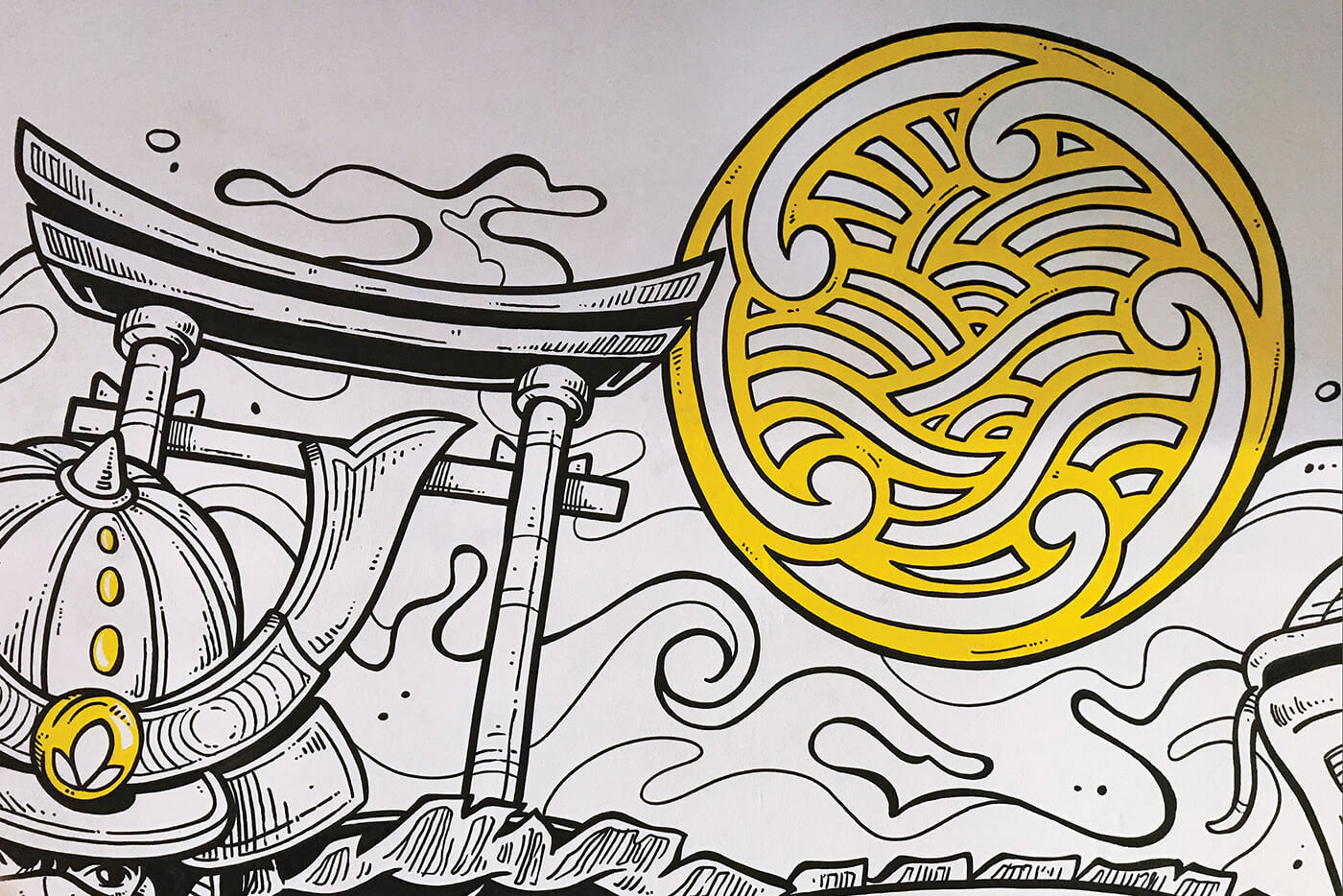 Goto 日本料理餐厅墙绘设计-4