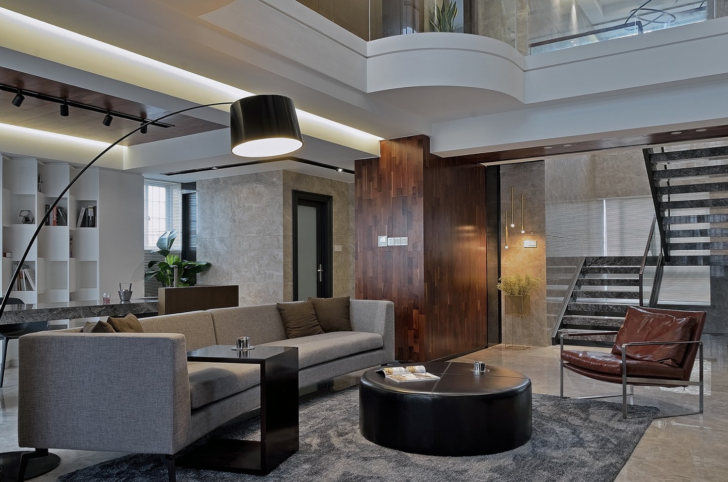 涵西商圈静谧栖居·莆田复式空间住宅设计-5