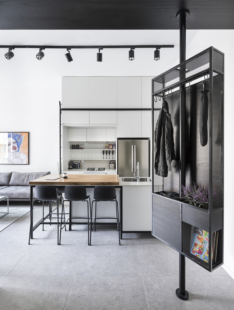 特拉维夫 44 平米公寓,深色设计诠释小空间魅力-54