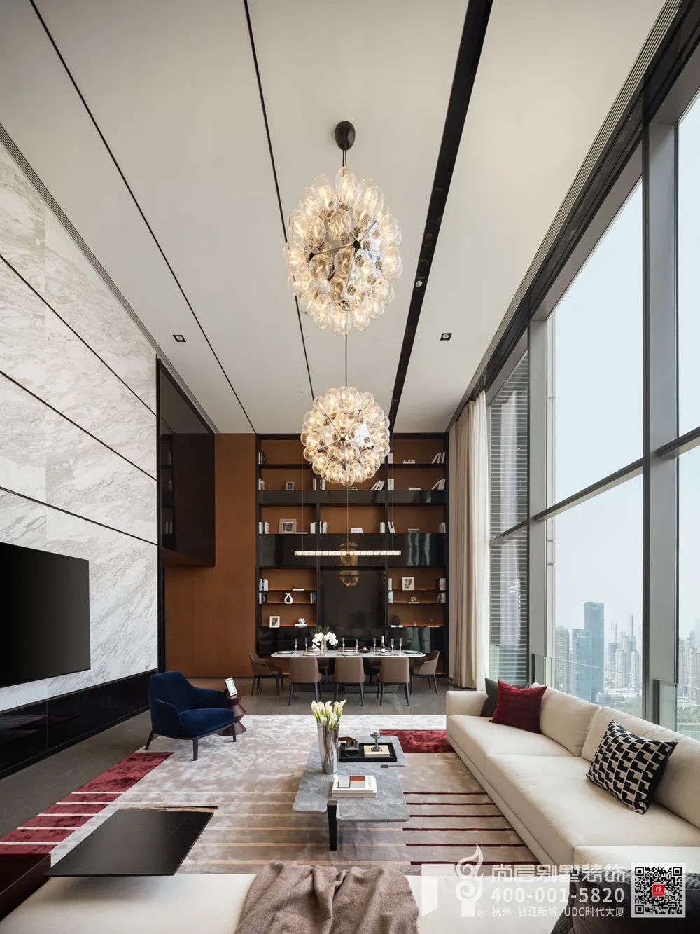 现代意式别墅丨杭州尚层装饰-2