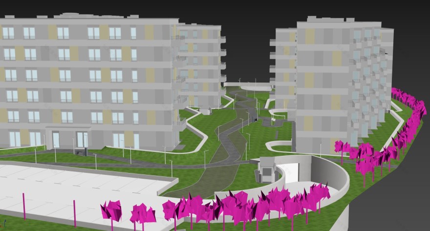 YSLAB公司3D低多边形建筑模型制作-13