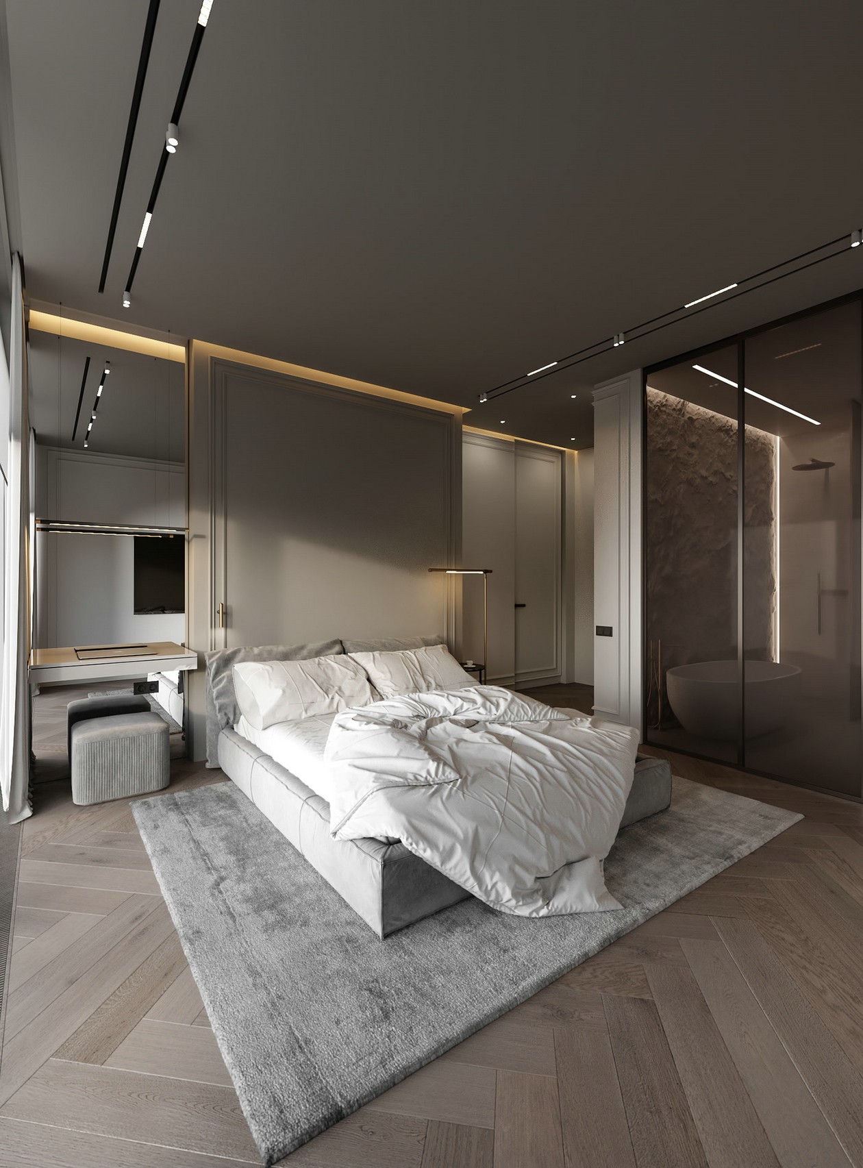 乌克兰高级灰色系公寓设计 超有范儿！-11