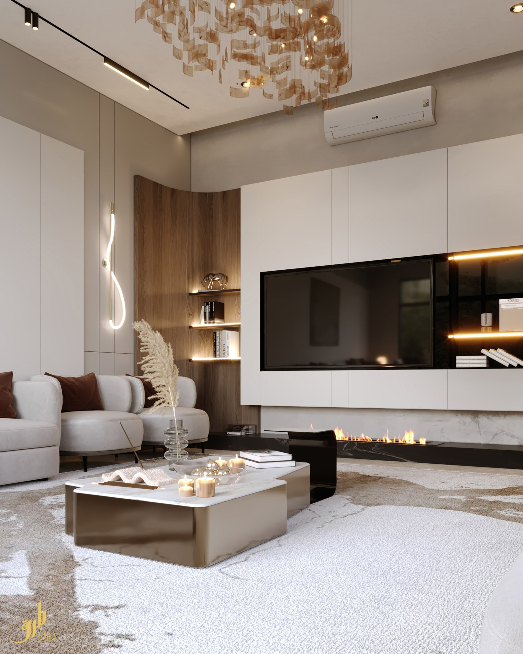 A·A 现代别墅室内设计丨沙特阿拉伯丨Bariq Consultants-36