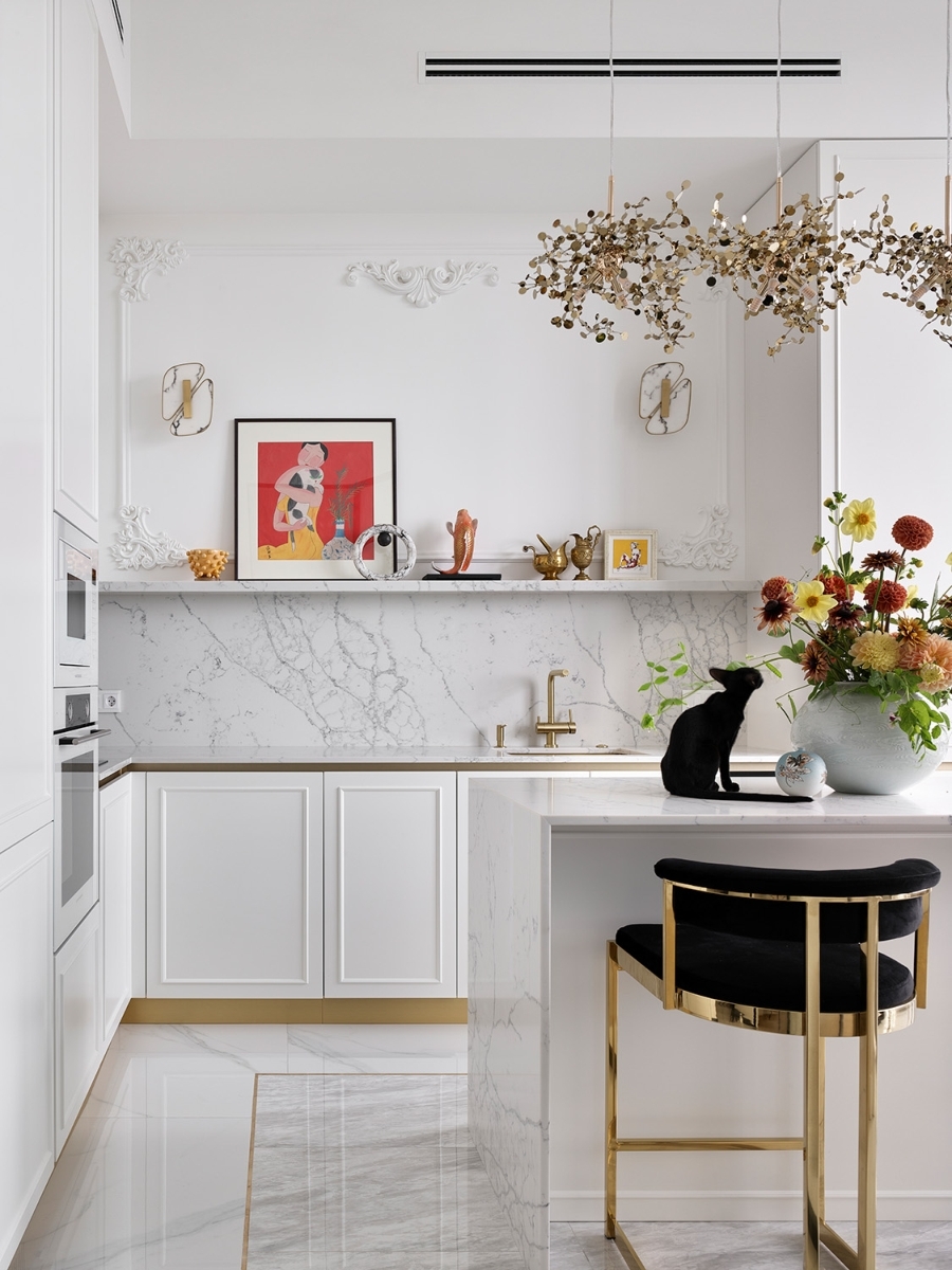 50平米巴黎公寓风格住宅室内设计丨设计师Влада Масорина-3