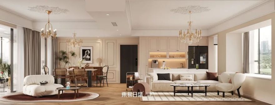 【案例】120㎡法式古典奶油风:为养老房注入温柔与浪漫,陪伴是最长情的告白-17