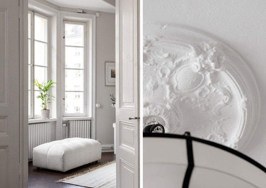 斯德哥尔摩 90 平米全白公寓,极简优雅风设计-22