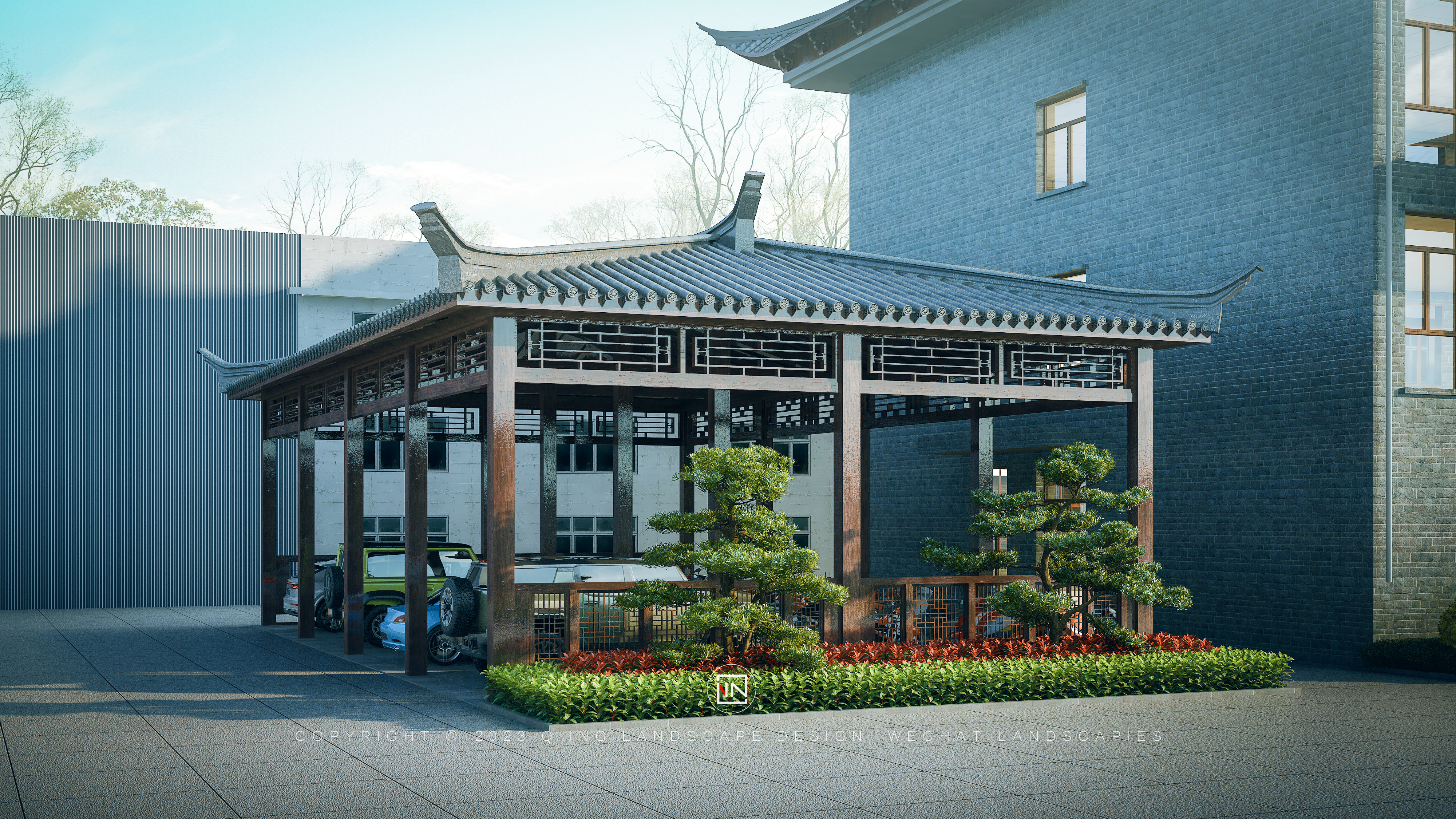 建筑外立面改造及新建古建项目-2