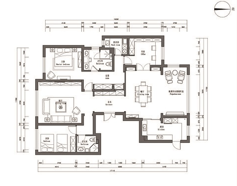 192㎡现代简约装修实景，暗黑系高端设计，动感格调并存-3