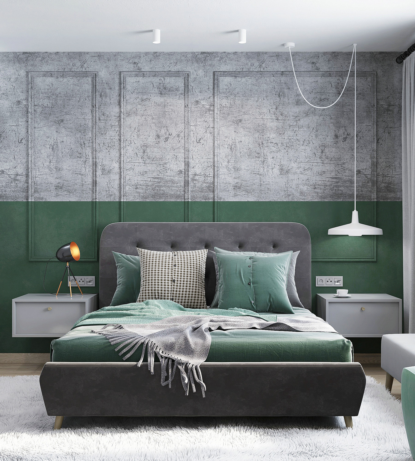 夏日清凉的清新冷色系室内设计-8