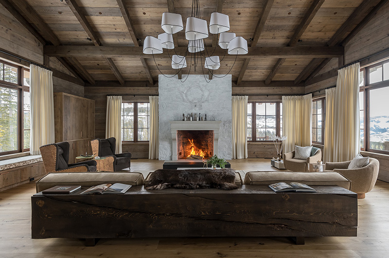 蒙大拿州惊艳山景欧式木屋-7