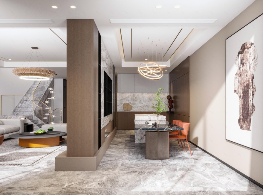 现代轻奢 · 成都雅居乐住宅设计丨中国成都丨象外建筑设计-19