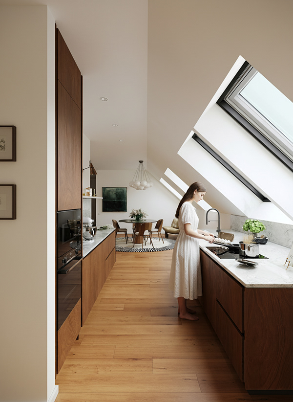 柏林市中心顶层公寓可视化项目丨德国柏林丨Mosolova Valeria-7