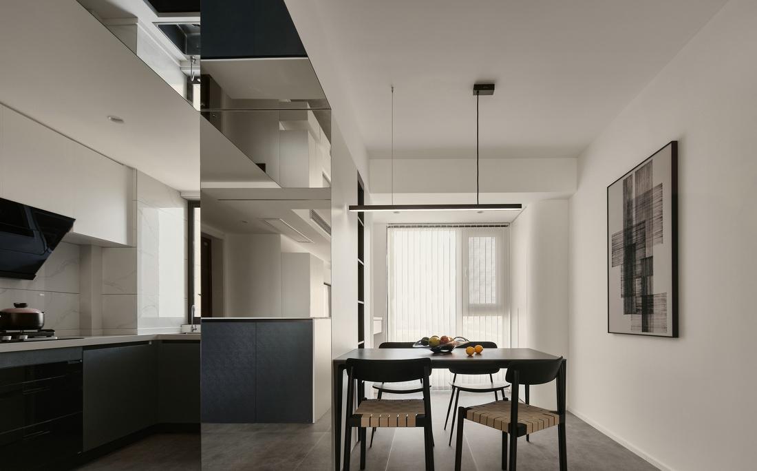 极简风开放式厨餐厅-23