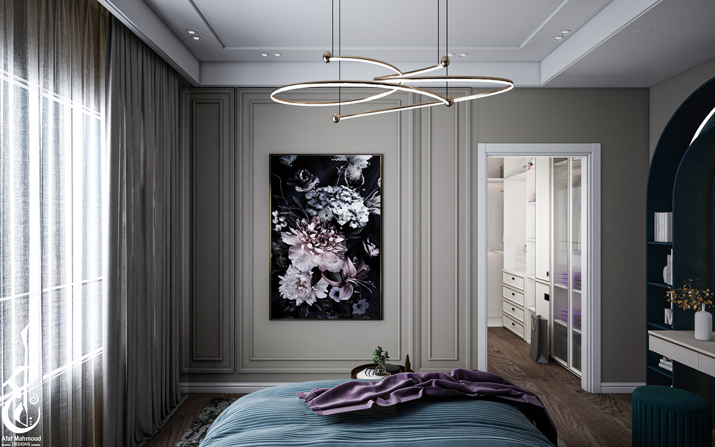 Anastasiya Gushchina丨平层丨Single Bedroom Design at KSA-5