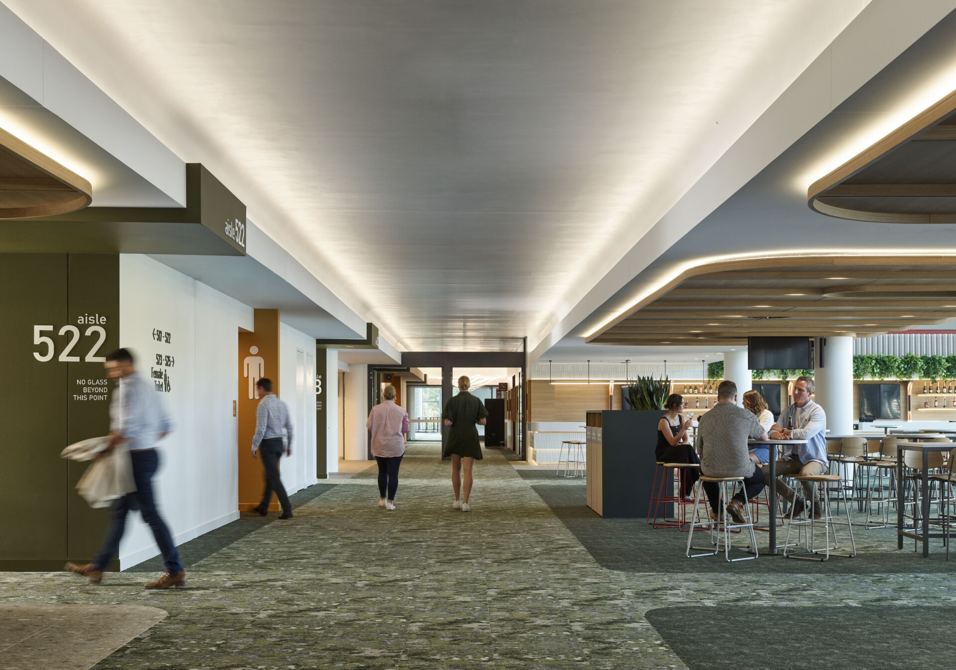 Queensland’s Suncorp Stadium hospitality spaces get a vibrant - and sustainable - update. | IndesignLive-1