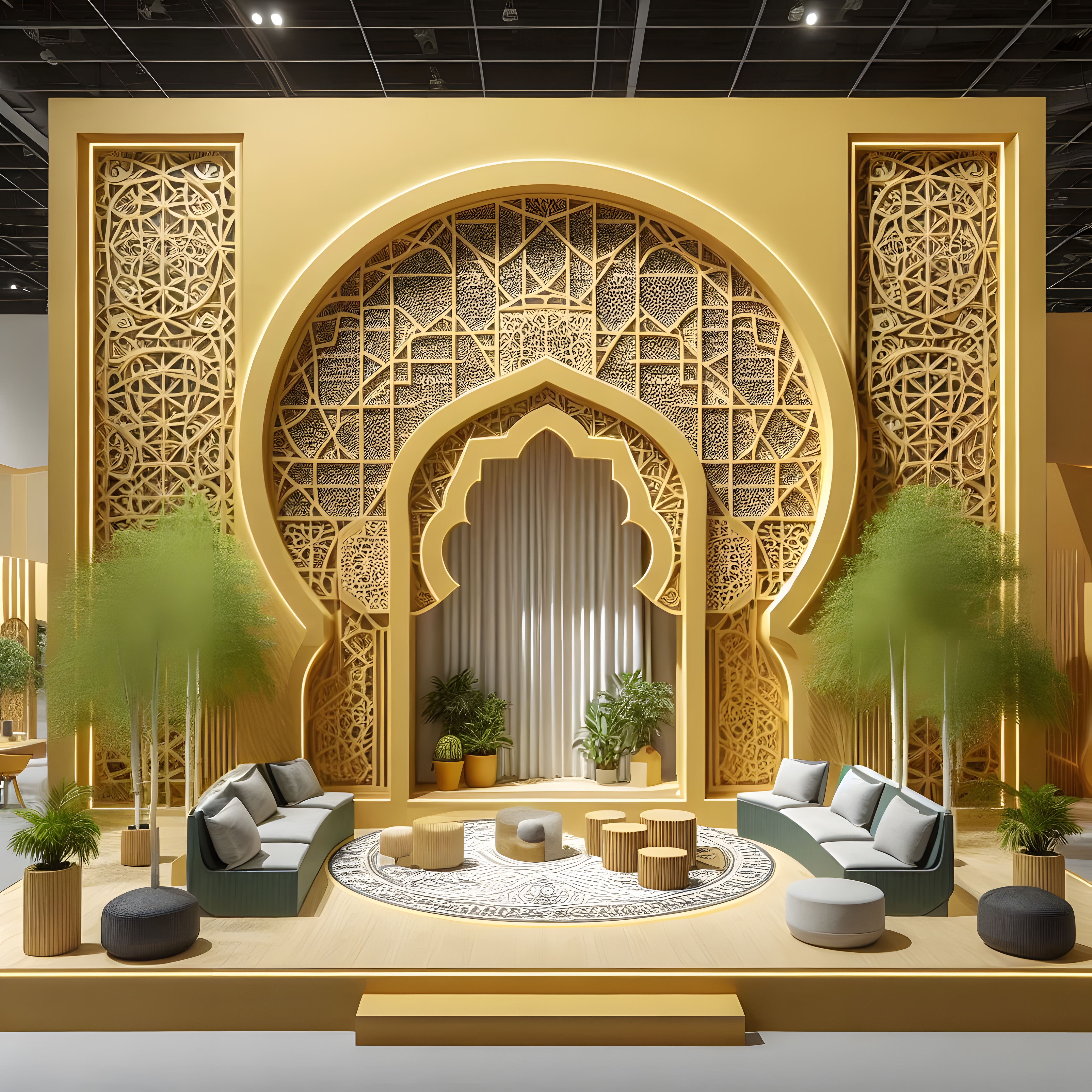 The door arch design with Arab cultural characteristics-15
