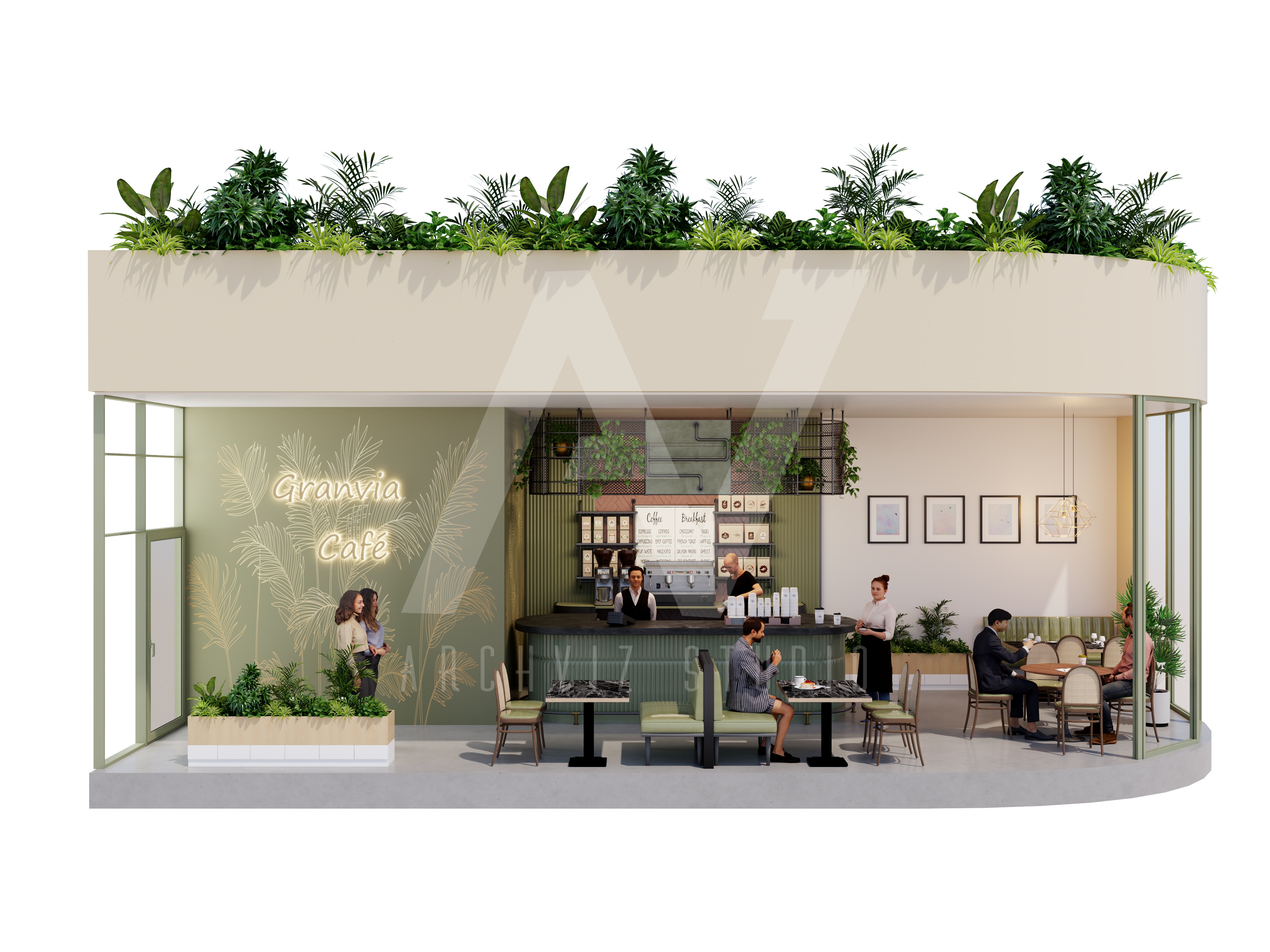 Industrial Complex | 3D Sectional Plans-55