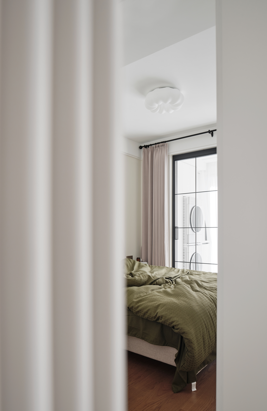 现代奶油风三口之家改造-48