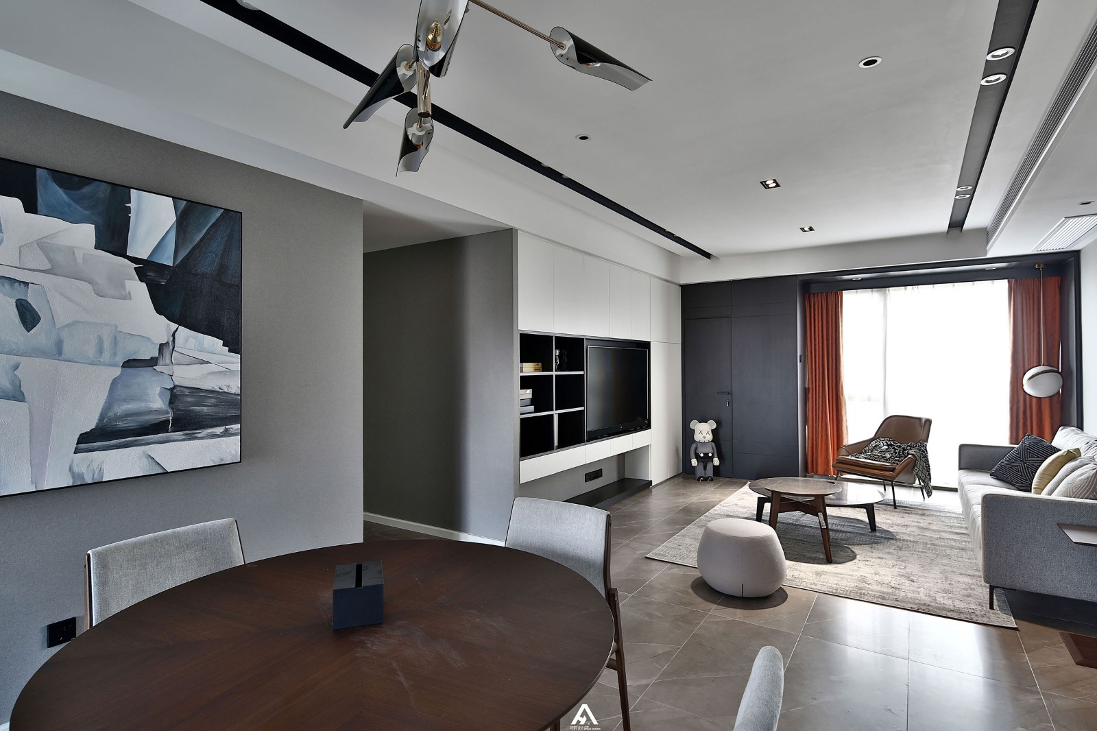 140㎡沉稳灰色系家居  阿鹤设计-16