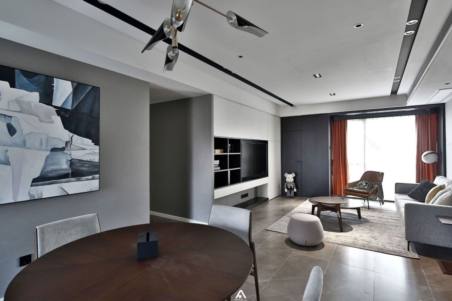 140㎡沉稳灰色系家居 阿鹤设计-16