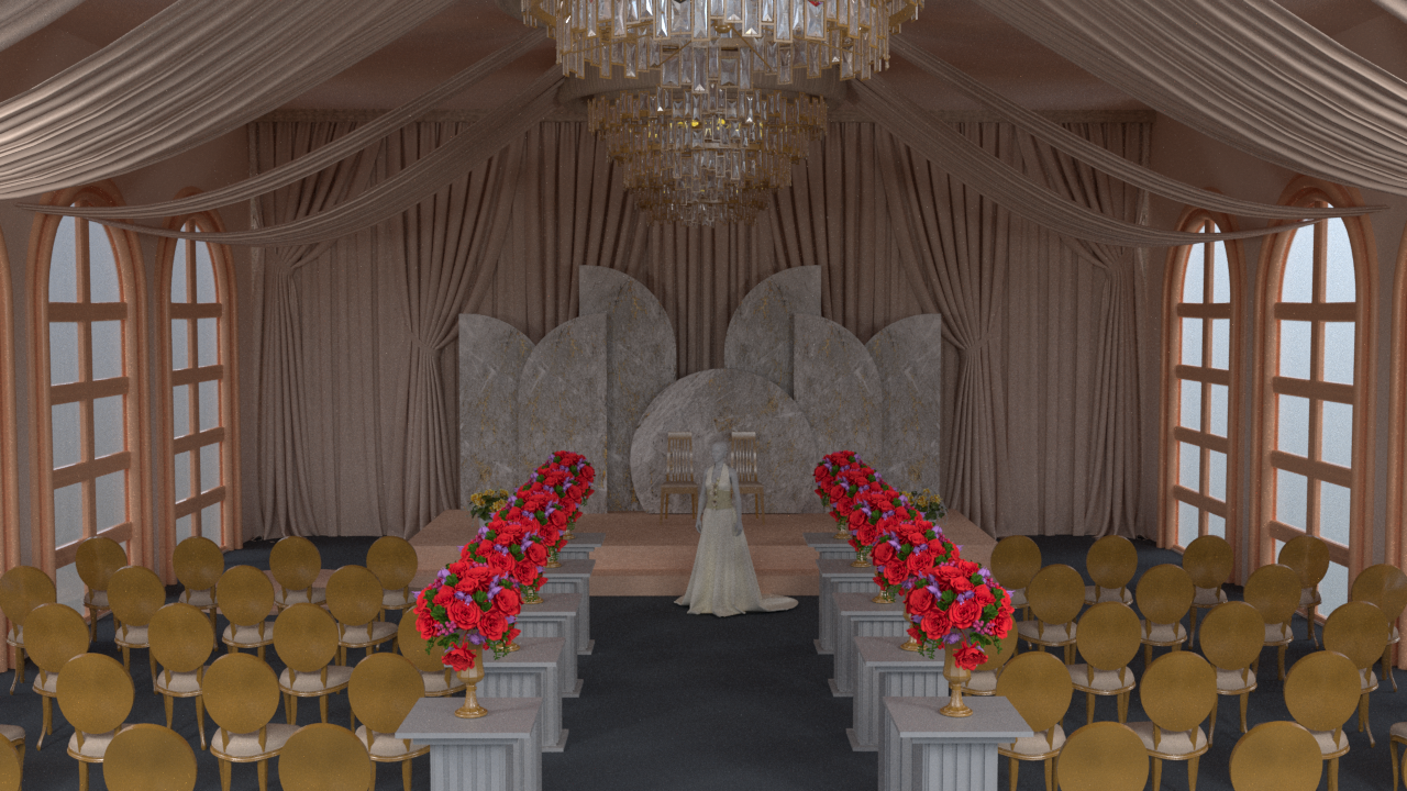 白色婚礼的活动布置设计-0