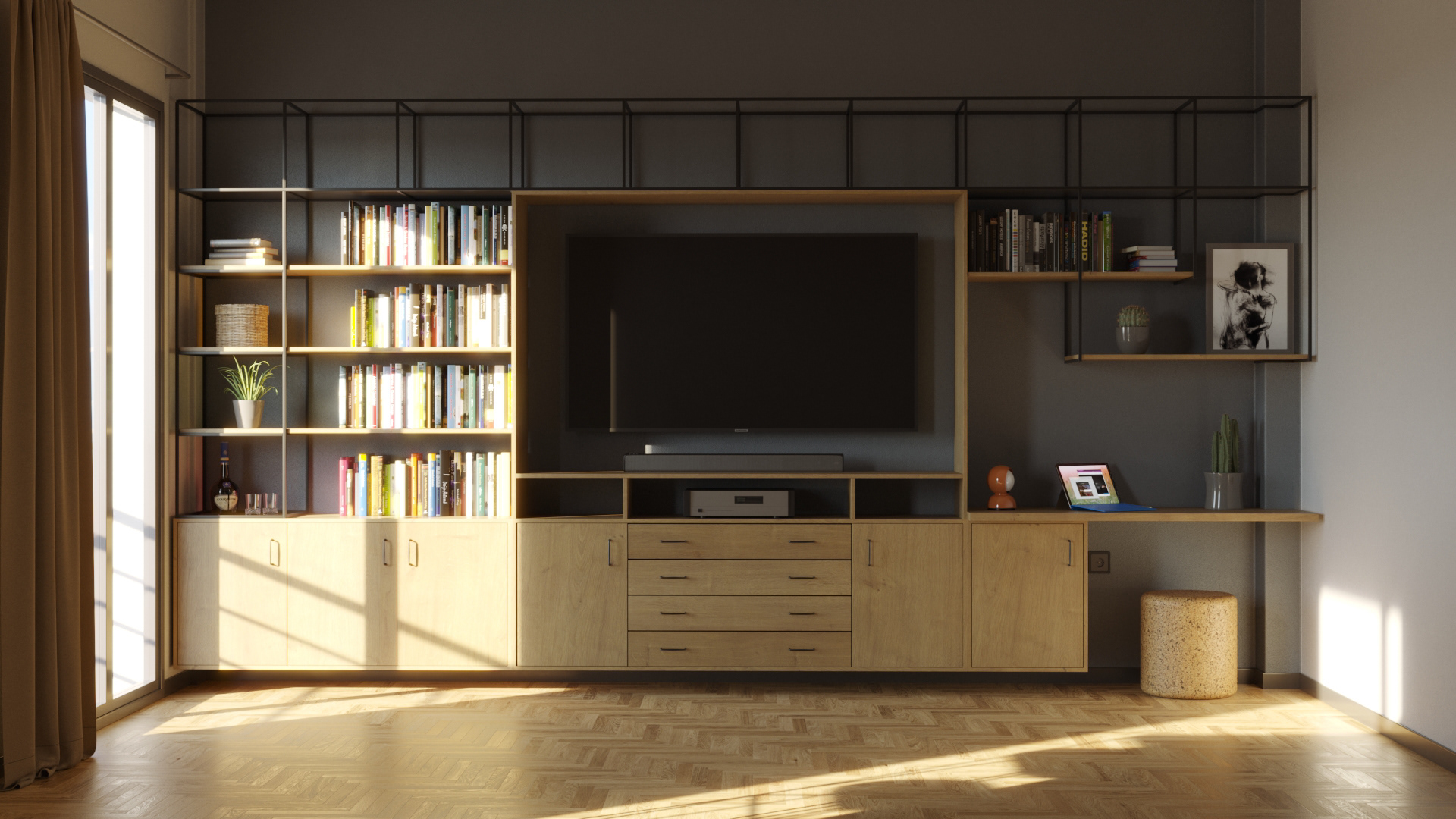 希腊塞萨洛尼基公寓室内设计与 3D 可视化-8