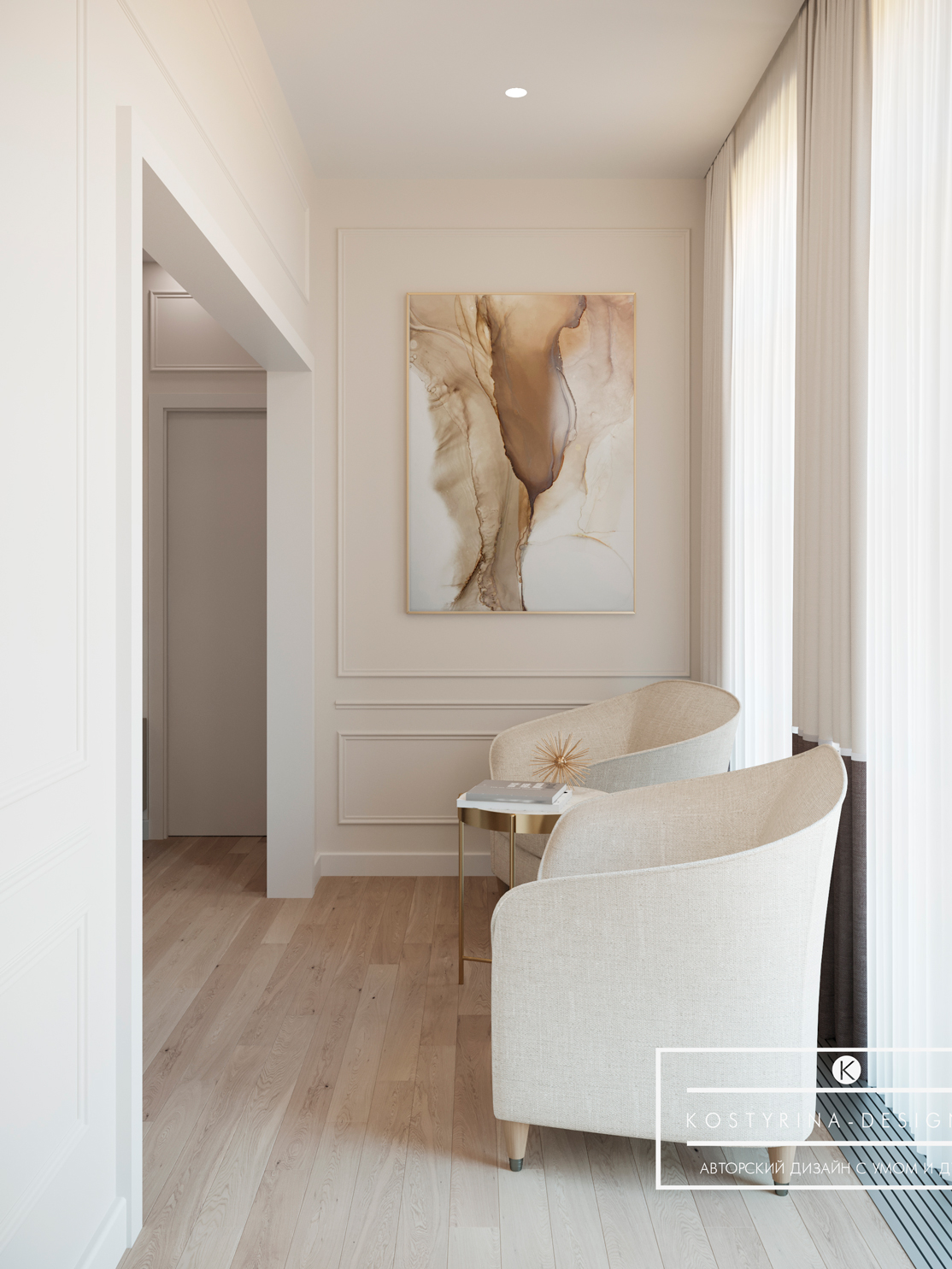 Проект интерьера мастер спальни с лоджией-5