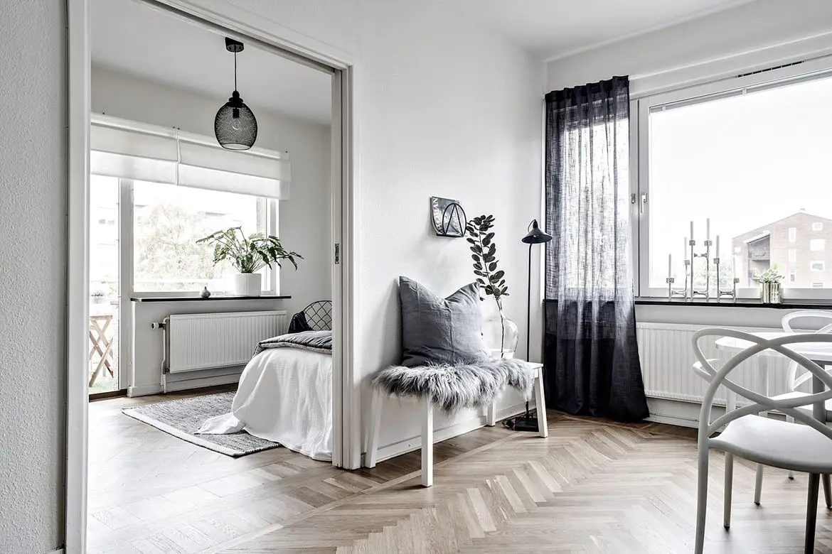 现代简约，绿色生活 | 两套不同面积的 Scandinave 风格公寓设计-4