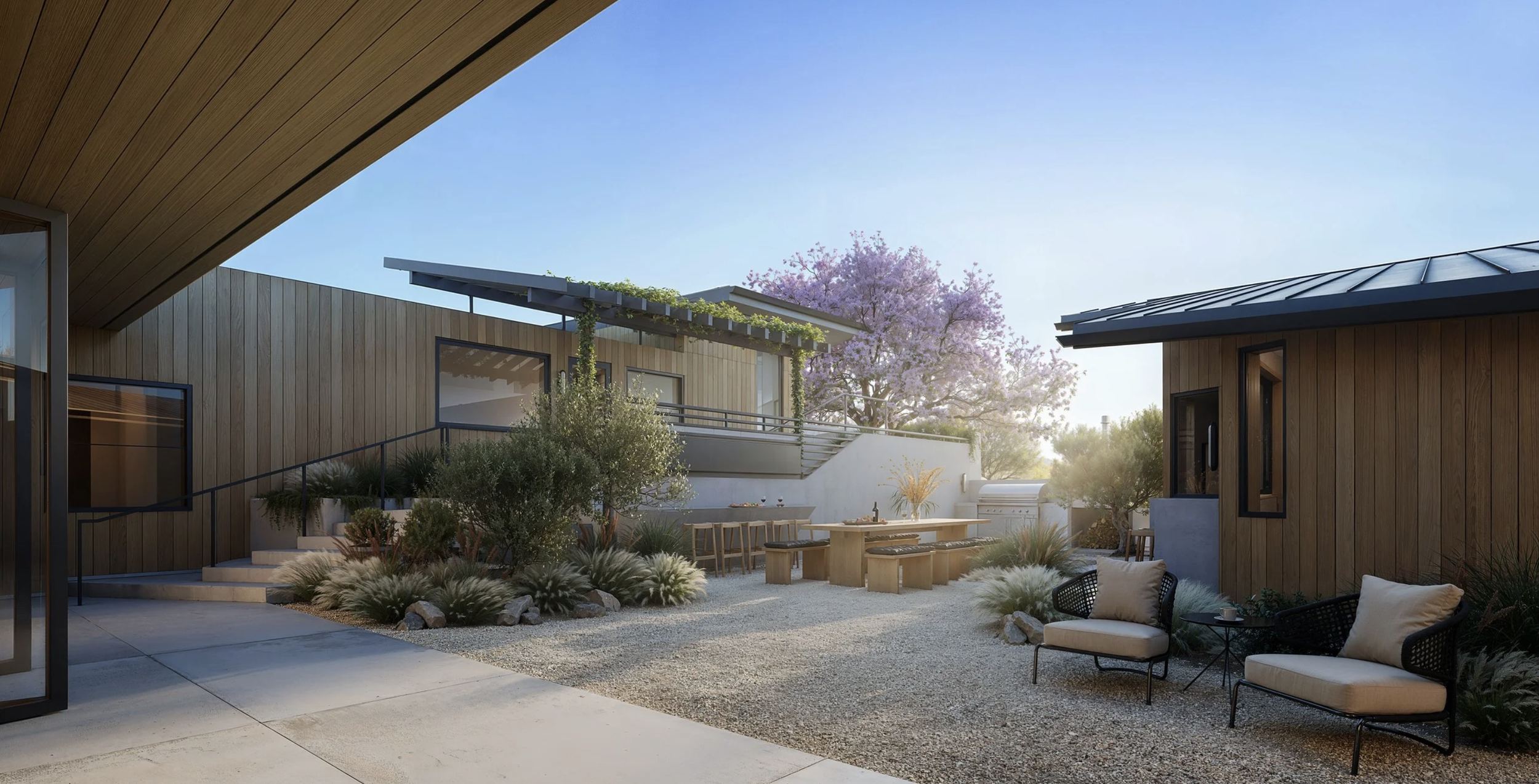 锡耶利托路 托马斯大火灾后重建项目

注：Cielito可能有更合适音译，需根据具体背景确定，但一般按发音规则音译成锡耶利托 ；Thomas Fire是特定的托马斯大火，Rebuild这里推测是指灾后重建项目 丨俄罗斯图拉丨David Hertz Architects等-33