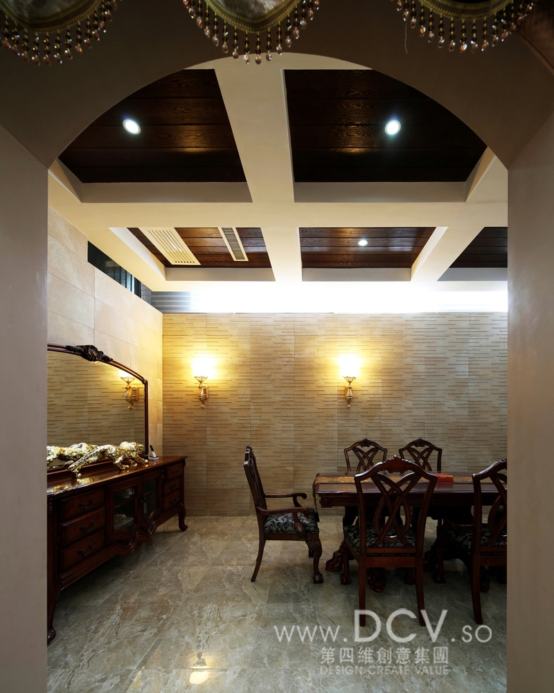 西安 秦岭山水香樟苑别墅欧式时尚样板间设计案例-10
